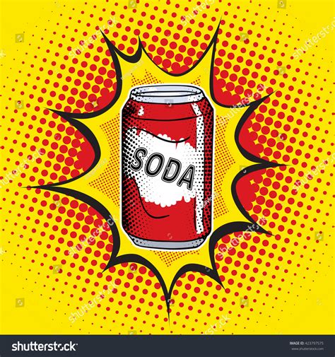 Brainstorm 20 ideas as to what food you would like to create. Drink Soda Fast Food Vector Illustration In Pop Art Retro ...