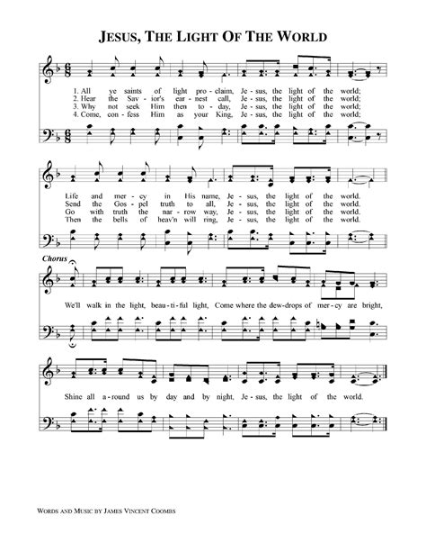 Jesus The Light Of The World Bible Songs Worship Lyrics Praise Songs