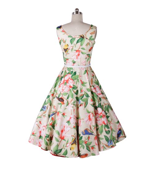 White Floral Vintage Dress Lily And Co