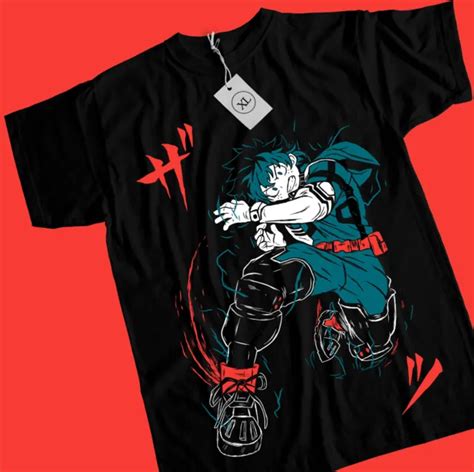 Izuku Midoriya Deku T Shirt My Hero Academia Bakugou Anime T Shirt Size