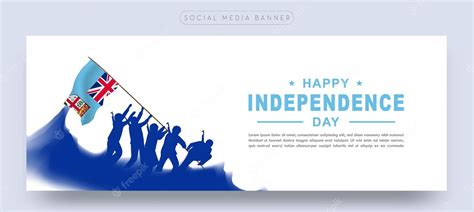 Premium Vector Fiji Celebration Independence Day Social Media Banner