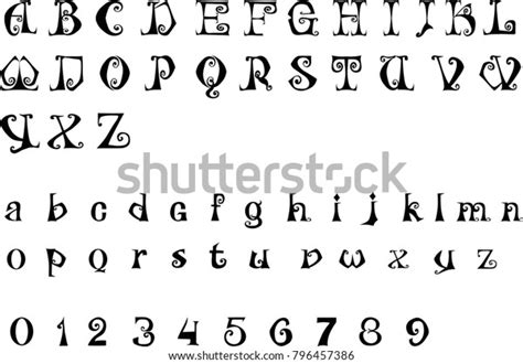 Medieval Gothic Font Vector Stock Vector Royalty Free 796457386