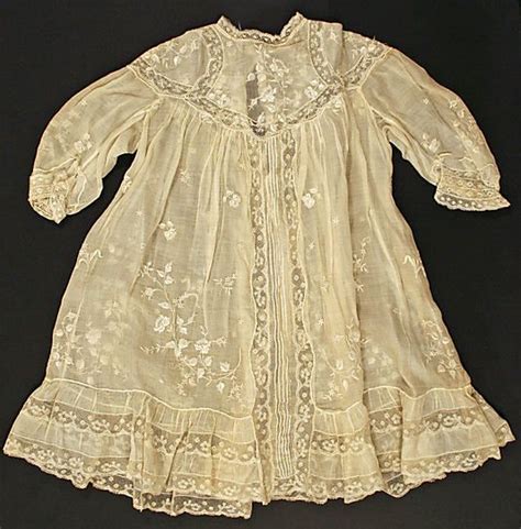 Dress Ca 1905 French Cotton Met Museum Vintage Baby Dresses