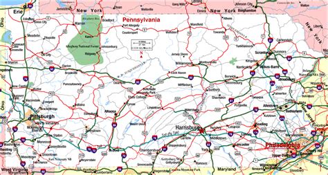 25 Pennsylvania Road Map Free Online Map Around The World
