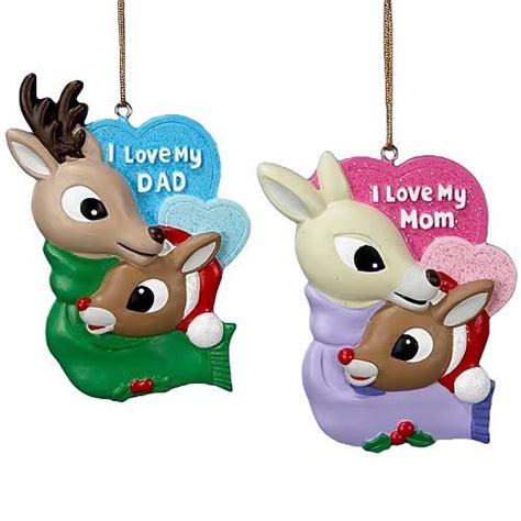 Rudolph The Red Nosed Reindeer Ornaments Rudolph The Red Nosed Reindeer Mom And Dad Ornament