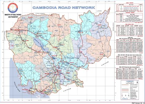 The Cambodian Ministry Of Public Works And Transport A Tidy Map Of