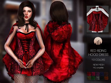 Red Riding Hood Dress Bd110 The Sims 4 Download Simsdomination