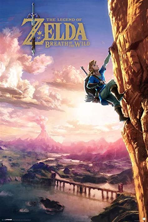 Zelda Breath Of The Wild Game Cover Art Poster 24 X 36 Inches Home