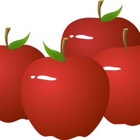 Free Clipart Of An Apple Four Apples Clipart Png Download Full