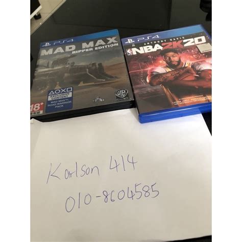 Used Ps4 Games 2 Games Together Nba2k20 And Madmax Shopee Malaysia