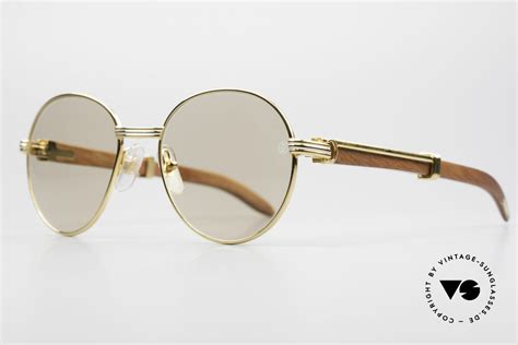 Sunglasses Cartier Bagatelle Bubinga Precious Wood Shades Vintage