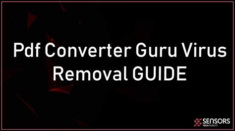 Pdf Converter Guru Virus Removal Guide Youtube