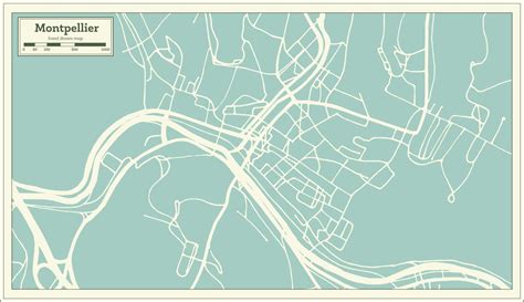 Montpelier Vermont Usa City Map In Retro Style Outline Map 17292855