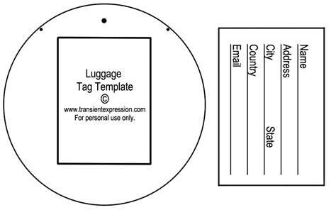 Download Luggage Label Template | printable label templates