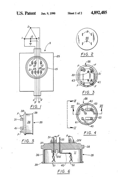 The common point of the voltage sensors should be connected to the neutral conductor. Patent US4892485 - Adapter plate for converting a three phase meter socket for use with a ...