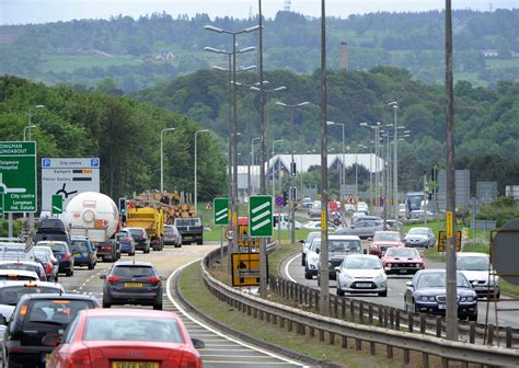 Lane Closed On A9 In Inverness South Of The Longman Roundabout