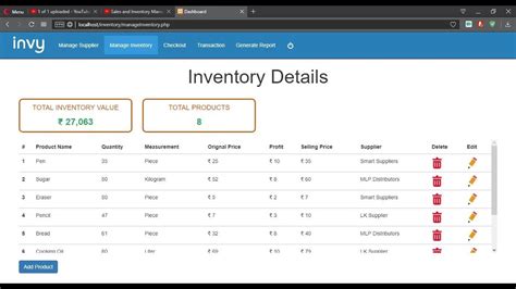 Sales And Inventory Management System PHP MYSQL Project YouTube
