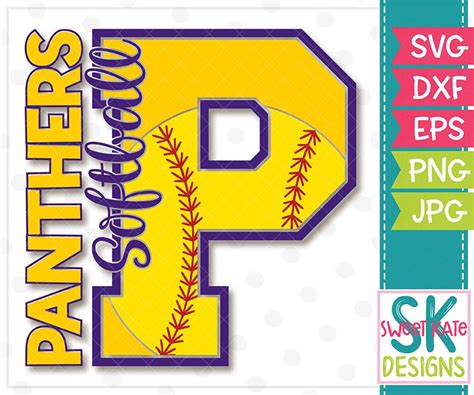 Panthers Softball Svg Dxf Eps Cricut Cut File Silhouette Etsy