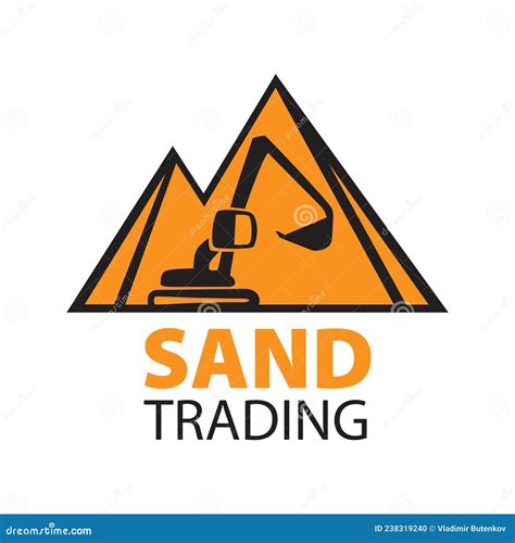 Vector Logo Of Sand Mining And Trading Stock Vector Illustration Of