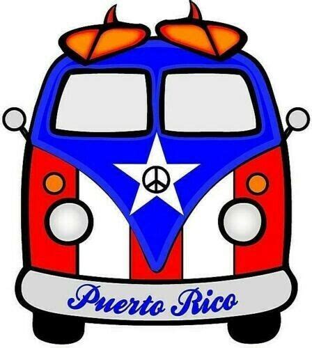 Puerto Rico Flag Pr Sticker Decal Bandera Puerto Ricovan Surfer