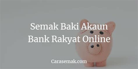 Untuk pendaftaran akaun bank rakyat online ini. Update Terbaru] Cara Mudah Semak Baki Akaun Bank Rakyat Online