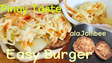 Easy Burger Pinoy Taste Burger Patty Pinoy Style Jm Mendoze Vlogs