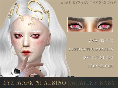The Sims Resource Albino Eye Mask N1