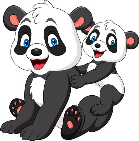 Cute Mother And Baby Panda 8733600 Vector Art At Vecteezy