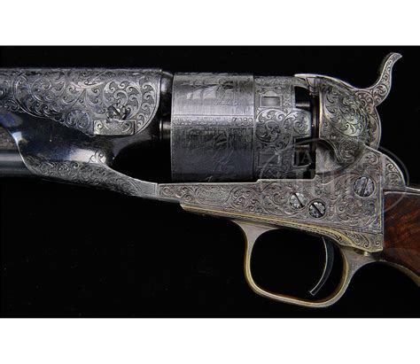 Rare And Unusual Cased Engraved Colt Model 1860 Army Percussion Revolver