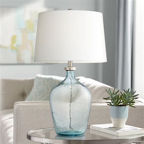 Ocean Breeze Clear Blue Sea Bubble Glass Table Lamp Style 60m72 Lamps Plus Havenly