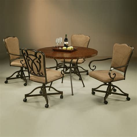 Most dining chairs with casters can be rotated 360 degrees. Kitchen Dinette With Caster Chairs | Dandk Organizer