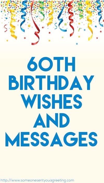 60th Birthday Wishes And Messages Someone Sent You A