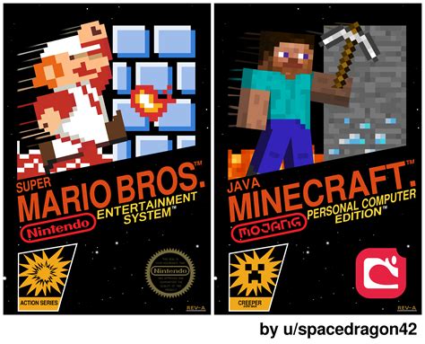 I Recreated The Super Mario Bros Boxart But With Minecraft Instead Of