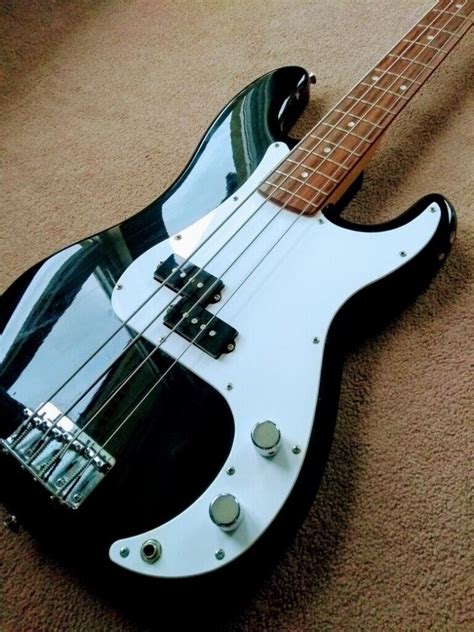 Fender Squier P Bass Precision Bass Affinity Black And White In My Xxx Hot Girl