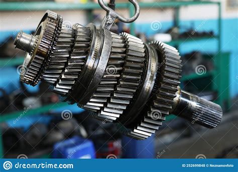 Industrial Vertical Gearbox Large Gears Of A Truck Stock Photo Image