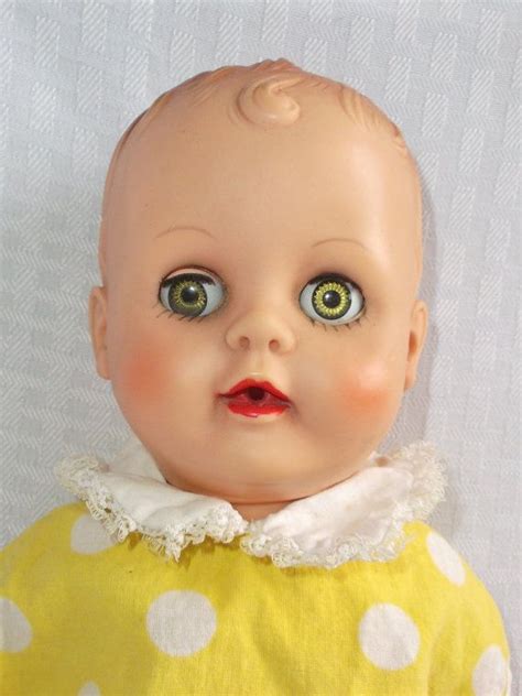 50 S 60 S Vintage Vinyl Baby Doll With Molded Hair Etsy Baby Dolls