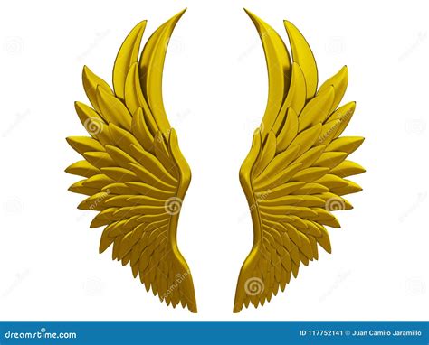Gold Angel Wings Isolated Stock Illustrations 1637 Gold Angel Wings