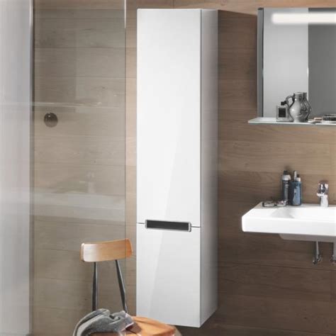 Villeroy And Boch Subway 20 Tall Unit With 2 Doors Glossy White Handle