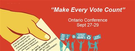 Upcoming Ontario Conference Make Every Vote Count — Unlock Democracy