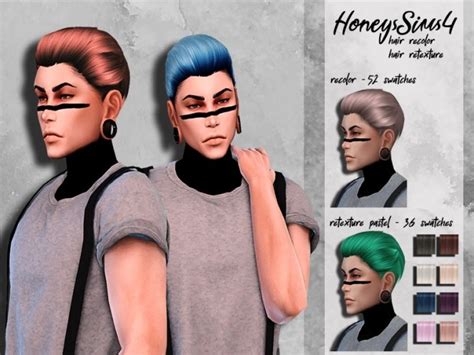 Male Hair Recolor Retexture Musae Brooklyn By Honeyssims4 At Tsr Sims