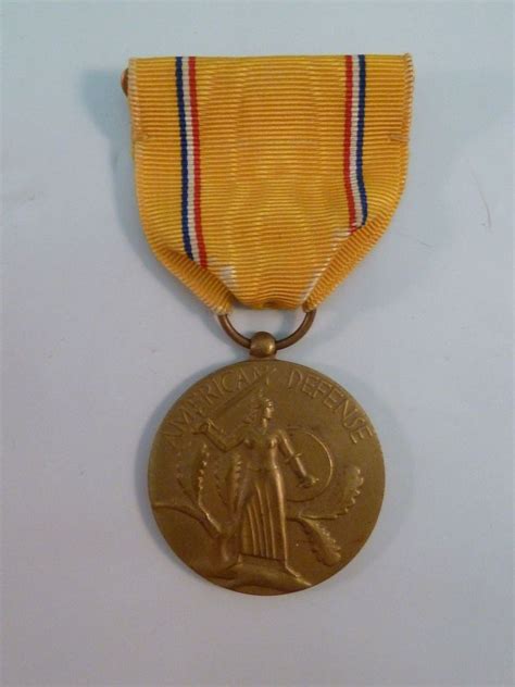 Wwii American Defense Service Medal 1939 1941 Original Award Veteran