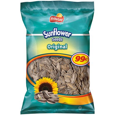 Sunflower seeds are great source of fiber enriched with essential nutrients and vitamins. Frito-Lay Original Sunflower Seeds 4.25 oz. Bag - Walmart ...