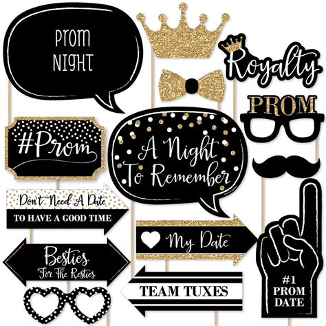 Big Dot Of Happiness Prom Prom Night Photo Booth Props Kit 20 Count