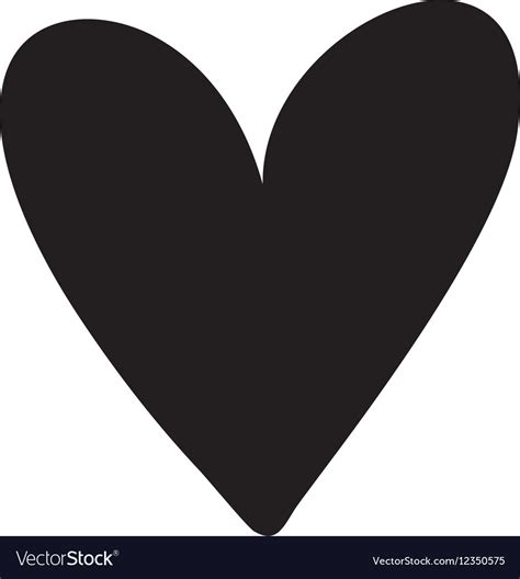 Heart Love Silhouette Royalty Free Vector Image