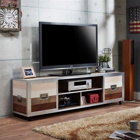 Furniture Of America Yed Contemporary 70 Inch Multi Color Tv Stand