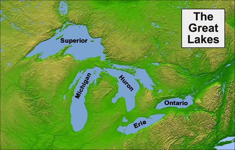 Map Of Great Lakes Area Vector U S Map