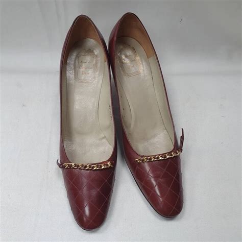 Original 1960s Vintage Christian Dior Schuhe Leder Gem