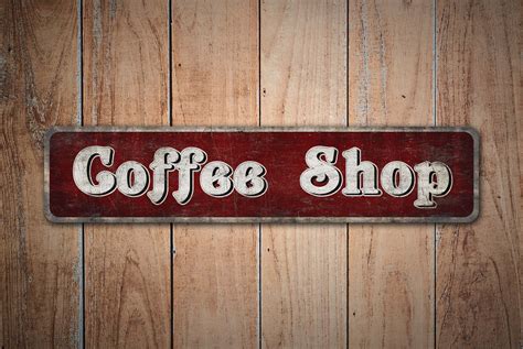 Coffee Shop Sign Custom Coffee Shop Vintage Style Sign Etsy Uk