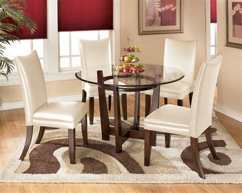 Signature Design By Ashley Charrell 5 Piece Round Dining Table Set With