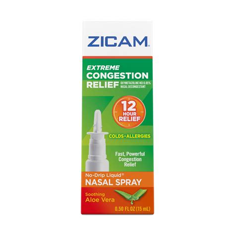 Zicam Extreme Congestion Relief No Drip Nasal Spray With Soothing Aloe